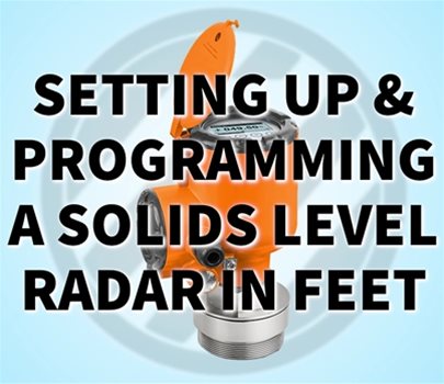Set-Up and Programming of a Solids Radar in Feet